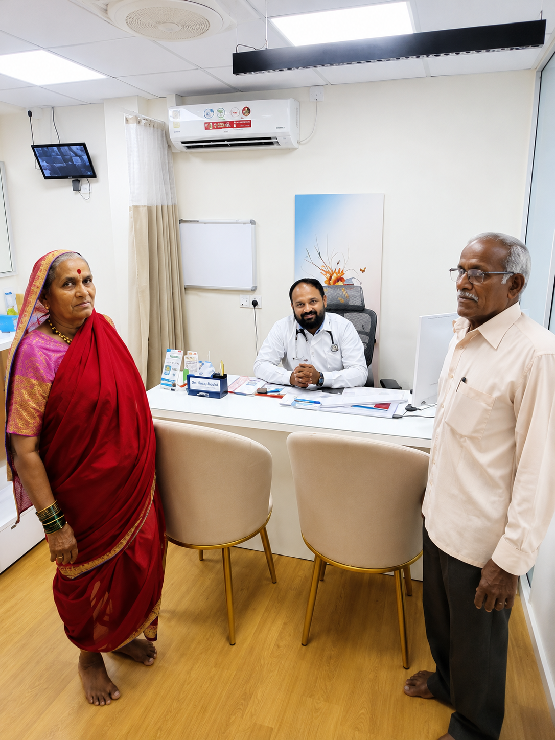 Dr. Suraj Kodak consulting in his clinic